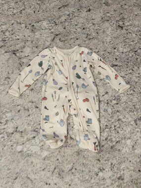 Little Planet Organic Carter's NB Garden Print Zip Footie Sleeper Newborn